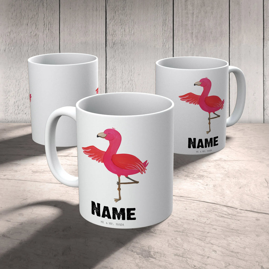 Personalised cup flamingo yoga Flamingo, pink, pink bird, bird of paradise, red, flamingo decoration, gift pink, gifts, gift idea, children, adults, girls, flamingo fans, summer, vacation, sea, unusual gifts in pink, pink gifts, girls gifts, small gifts, Caribbean feeling, funny sayings, mindfulness, namaste, yoga exercise, bird, anger, yoga, deep relaxation, agitation, relaxation