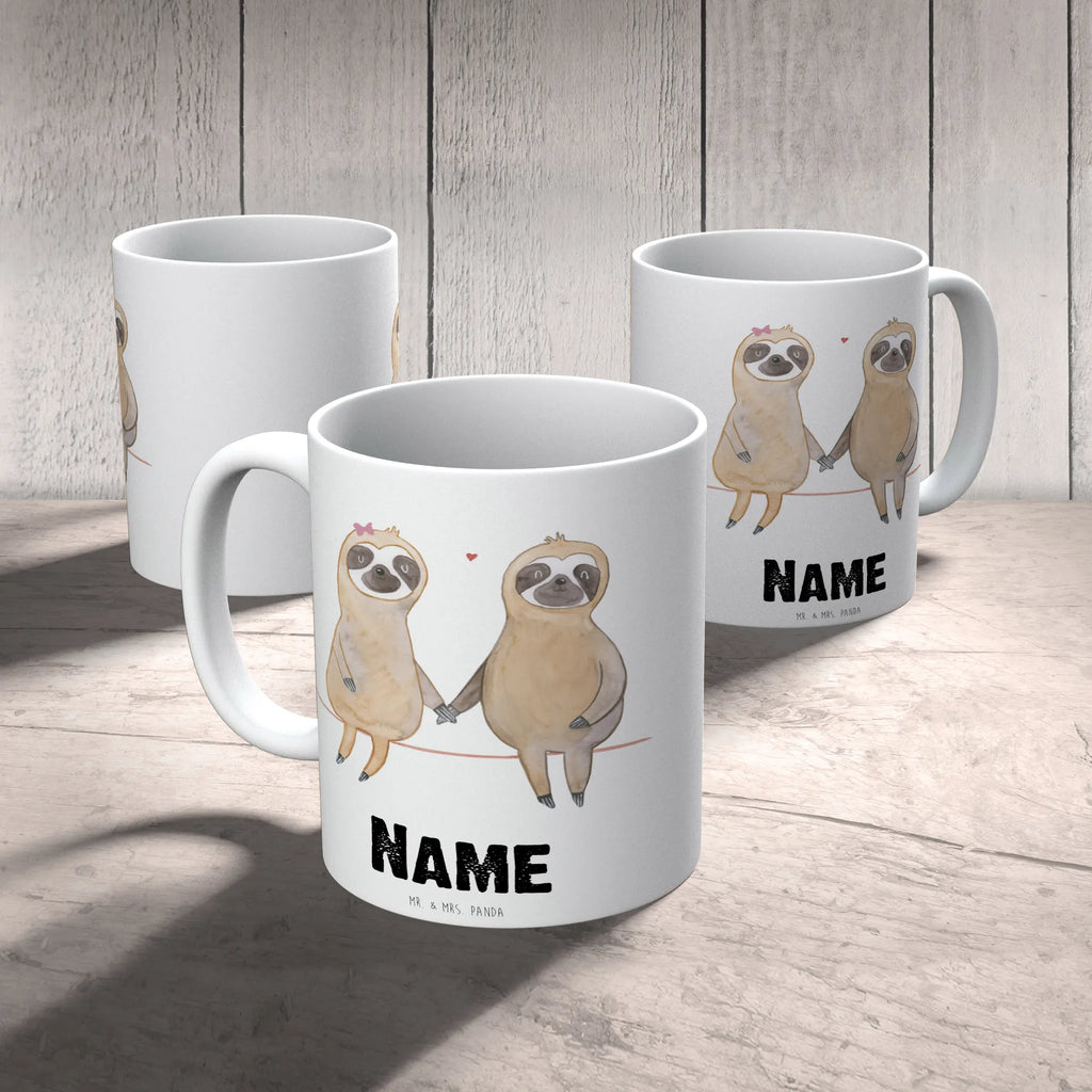 Personalised cup sloth pair Sloth, sloth, trend animal, lovers, favourite animal, lazy, relax, love, sloth couple, together, in love, sloth love, engaged
