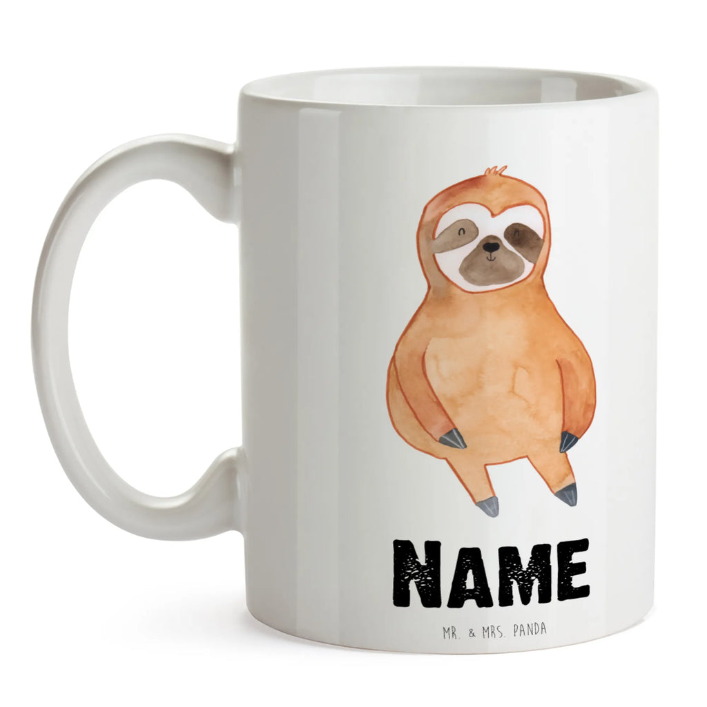 Personalised cup sloth Satisfied Sloth, sloth, trend animal, happy, break, relax, happiness, contented, favorite animal, lazy