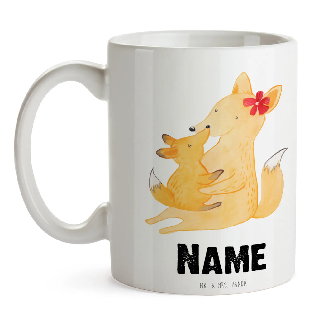 Personalisierte Tasse Fuchs Mama & Kind Tasse mit Namen, Wunschname, Namenstasse, Personalisierte Tasse, Personalisiert, Namen, Tasse, Drucken, Familie, Vatertag, Muttertag, Bruder, Schwester, Mama, Papa, Oma, Opa, Tochter, Mutter, Geschenk, Lieblingstochter, Beste Tochter