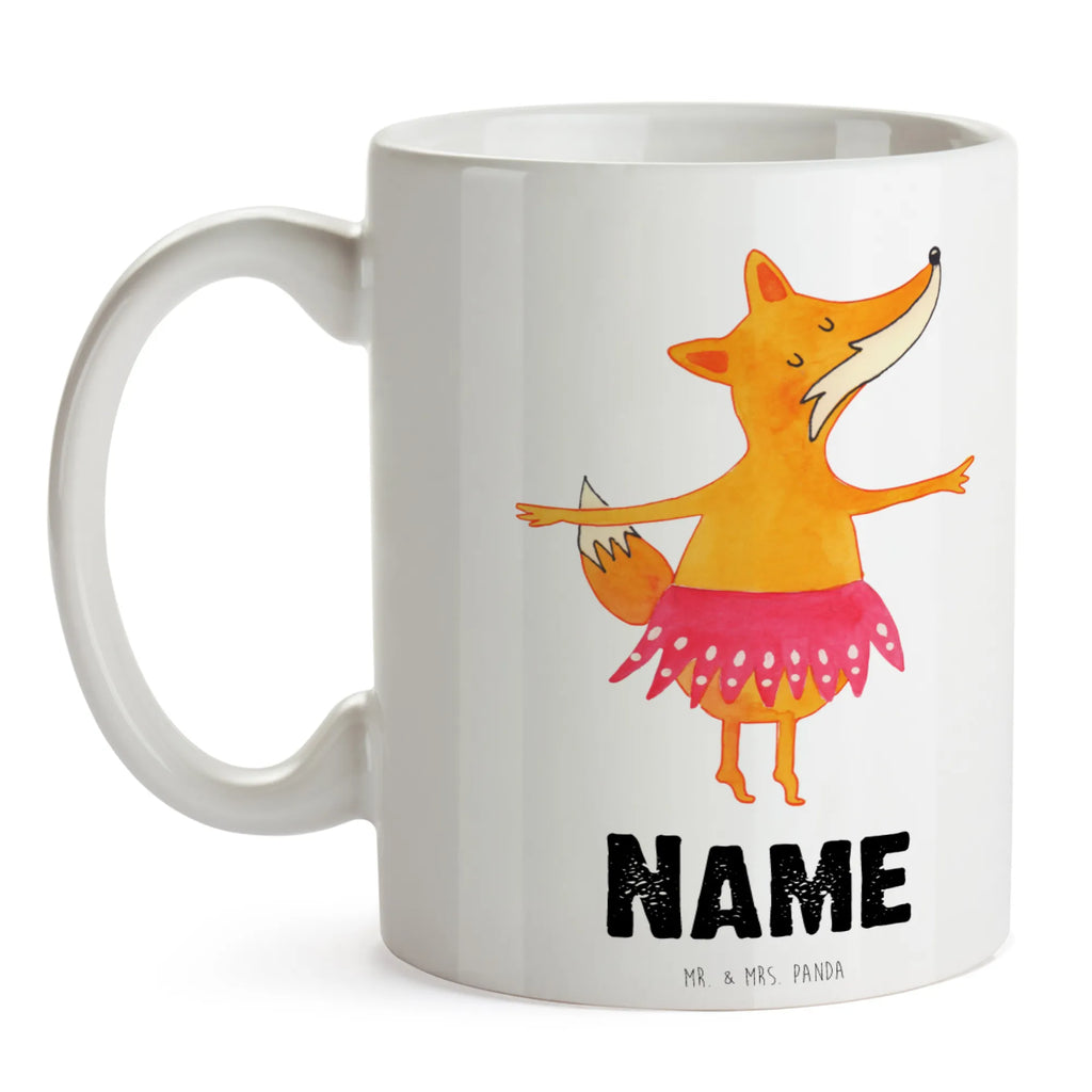Personalisierte Tasse Fuchs Ballerina Tasse, Namen, Tasse mit Namen, Personalisiert, Personalisierte Tasse, Wunschname, Namenstasse, Drucken, Fuchs, Tanzen, Fuchs Spruch, Ballerina, Ballett, Party, Geburtstag, Tänzerin, Füchsin, Füchse, Einladung