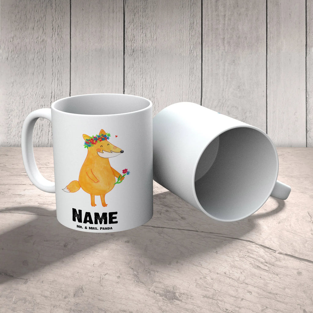 Personalisierte Tasse Fuchs Blumenliebe Personalisiert, Tasse mit Namen, Namen, Drucken, Namenstasse, Personalisierte Tasse, Tasse, Wunschname, Fuchs, Freude, Liebesbeweis, Freundinnen, ich, Liebe, Blumen, Selbstliebe, mich, Motivation, Fox, Fuchsmädchen, Freundin, Füchse, Blume, Blumenmädchen
