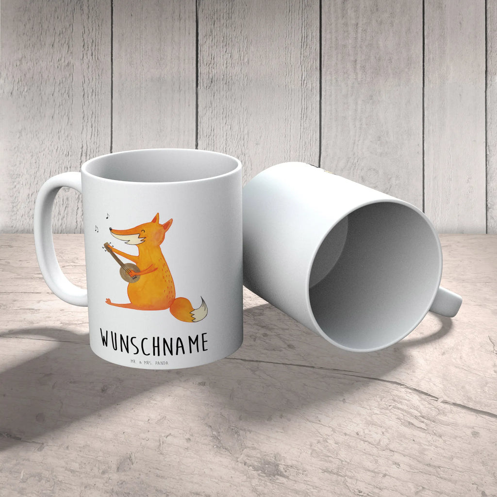 Personalisierte Tasse Fuchs Gitarre Namen, Namenstasse, Personalisierte Tasse, Personalisiert, Wunschname, Tasse, Drucken, Tasse mit Namen, Fuchs, Gitarre, Füchse, Geschenk Musiker, Musikerin, Musik Spruch, Sänger, Sängerin