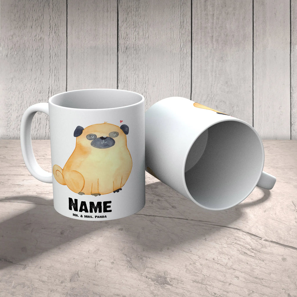 Personalisierte Tasse Mops Tasse, Personalisierte Tasse, Namen, Drucken, Tasse mit Namen, Wunschname, Namenstasse, Personalisiert, Hund, Hundemotiv, Haustier, Hunderasse, Tierliebhaber, Hundebesitzer, Sprüche, Hundeliebe, Mops, Liebe