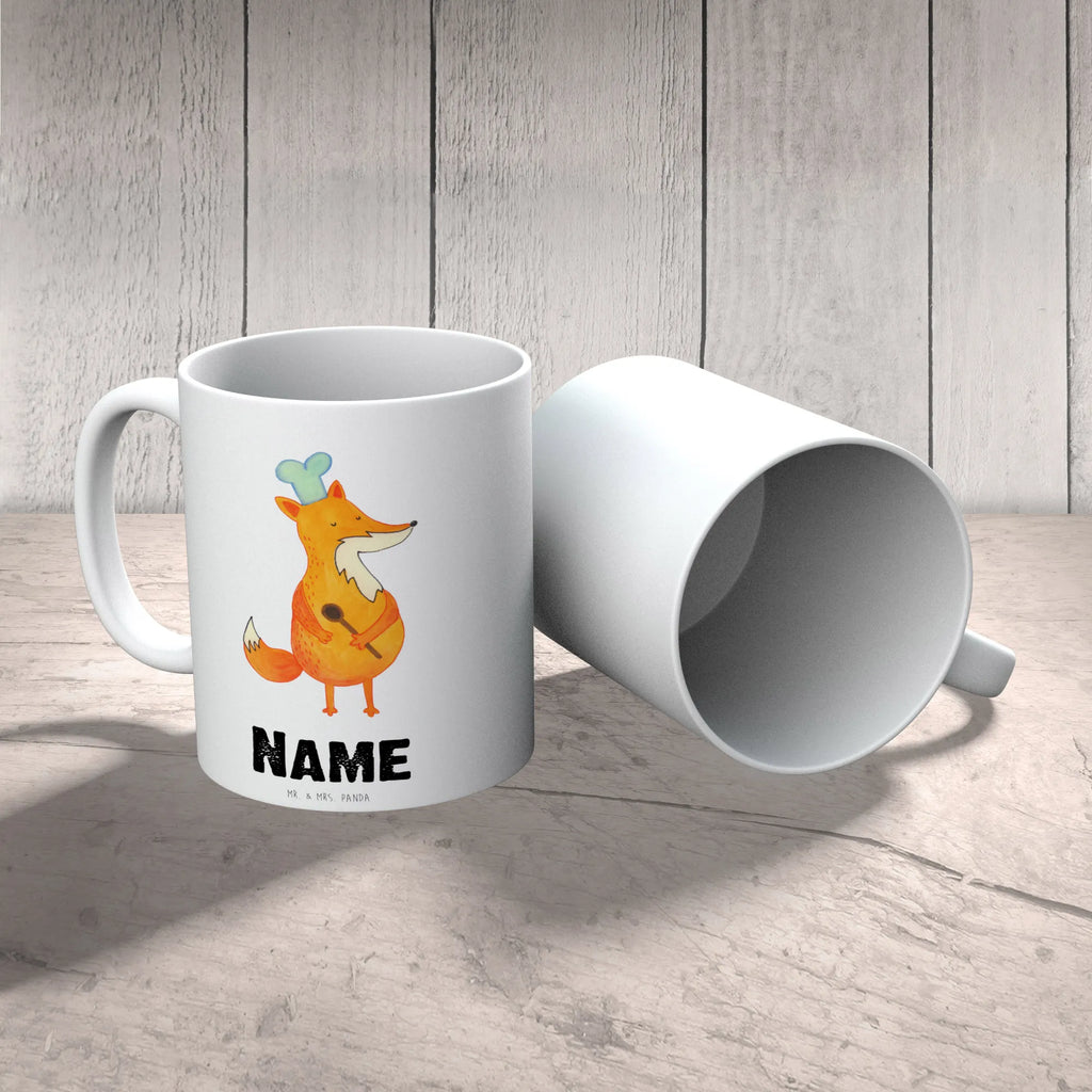 Personalised cup Fox A cook fox, foxes, forest wildlife, clever as a fox, animal lover, Cook gift, Chefs, funny, Fox, Kitchen slogan, Party slogan, Slogan funny, Baker, Kitchen decoration