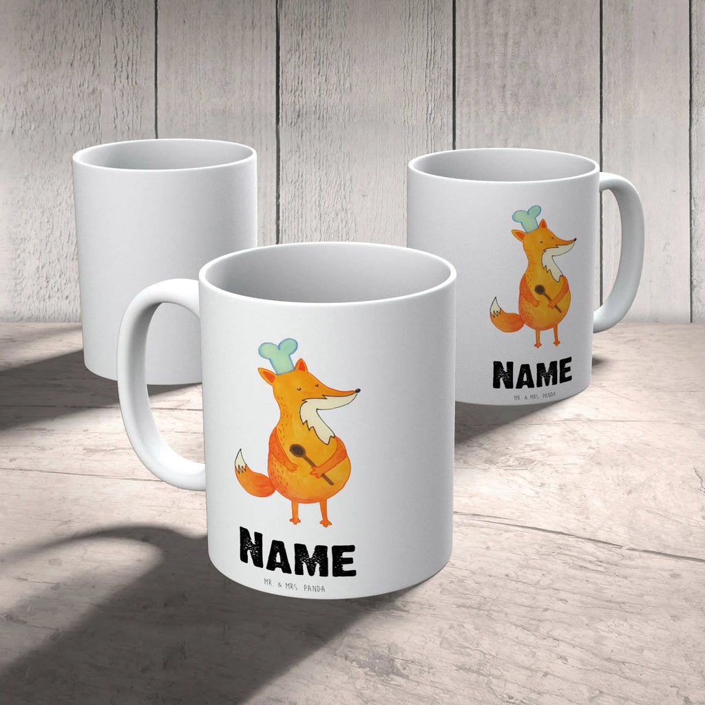 Personalised cup Fox A cook fox, foxes, forest wildlife, clever as a fox, animal lover, Cook gift, Chefs, funny, Fox, Kitchen slogan, Party slogan, Slogan funny, Baker, Kitchen decoration