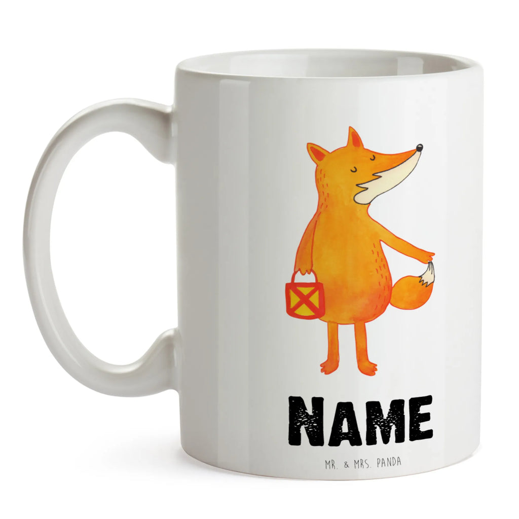 Personalisierte Tasse Fuchs Laterne Tasse mit Namen, Tasse, Personalisiert, Wunschname, Namen, Personalisierte Tasse, Drucken, Namenstasse, Fuchs, Laterne, Liebeskummer Spruch, Sankt Martin, Füchse, Laternenumzug, Aufmuntern, Spruch Trösten, Cäsar Otto Hugo Flaischlen
