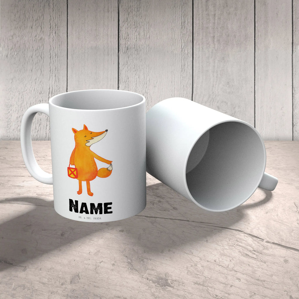 Personalisierte Tasse Fuchs Laterne Tasse mit Namen, Tasse, Personalisiert, Wunschname, Namen, Personalisierte Tasse, Drucken, Namenstasse, Fuchs, Laterne, Liebeskummer Spruch, Sankt Martin, Füchse, Laternenumzug, Aufmuntern, Spruch Trösten, Cäsar Otto Hugo Flaischlen