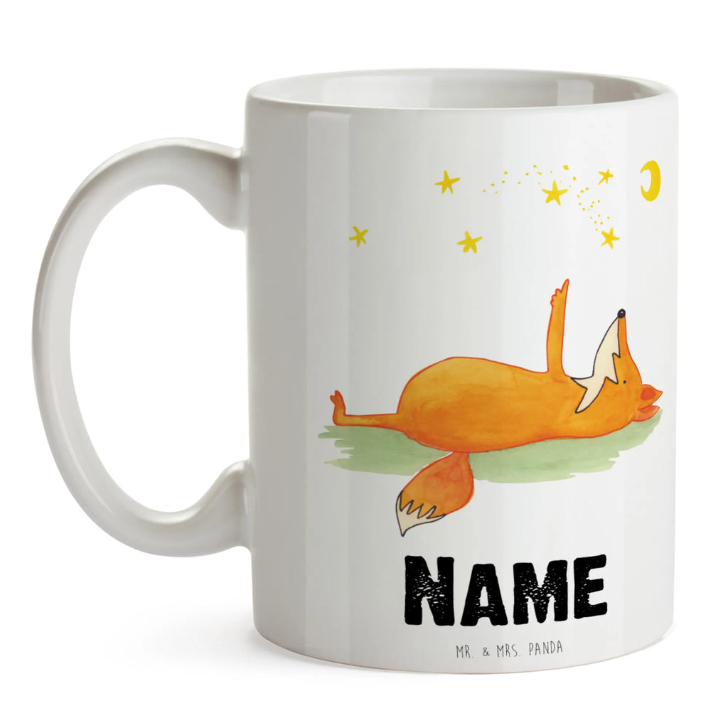 Personalised cup Fox Stars fox, foxes, forest wildlife, clever as a fox, animal lover, Fox, words of consolation, Saying beautiful, Always Look on the Bright Side of Life, Romance, Saying positive