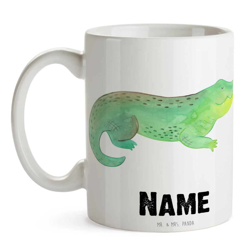 Personalisierte Tasse Krokodil Drucken, Tasse mit Namen, Wunschname, Namenstasse, Personalisiert, Tasse, Namen, Personalisierte Tasse, Meerestiere, Meer, Urlaub, Abenteuerlust, Lieblingsmensch, Krokodil, beste Freundin, verrückt sein, spontan sein, Reiselust, Freundin, Krokodile