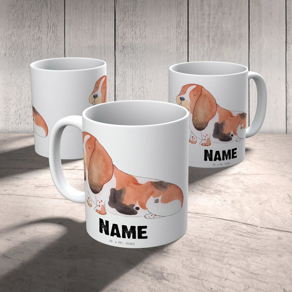 Personalisierte Tasse Hund Basset Hound Tasse, Tasse mit Namen, Namen, Personalisierte Tasse, Wunschname, Personalisiert, Drucken, Namenstasse, Hund, Hundemotiv, Haustier, Hunderasse, Tierliebhaber, Hundebesitzer, Sprüche, Hundeliebe, Basset, kinderlos, Basset Hound