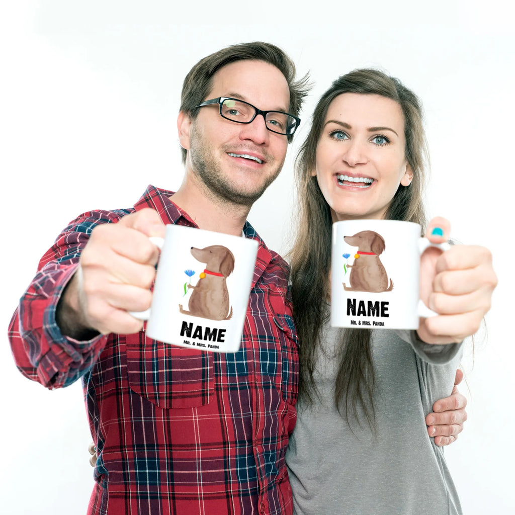 Spersonalizowany kubek pies kwiat Pies, motyw psa, zwierzę domowe, rasa psa, miłośnik zwierząt, właściciel psa, powiedzenia