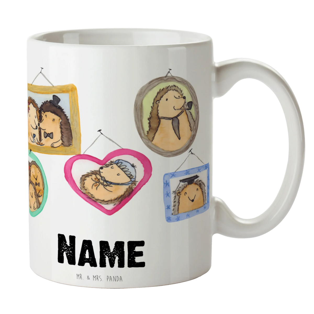 Personalised cup Hedgehog family Family, Father's Day, Mother's Day, brother, sister, Mom, Dad, happiness, hedgehogs, love, mum, pictures, dad, solidarity
