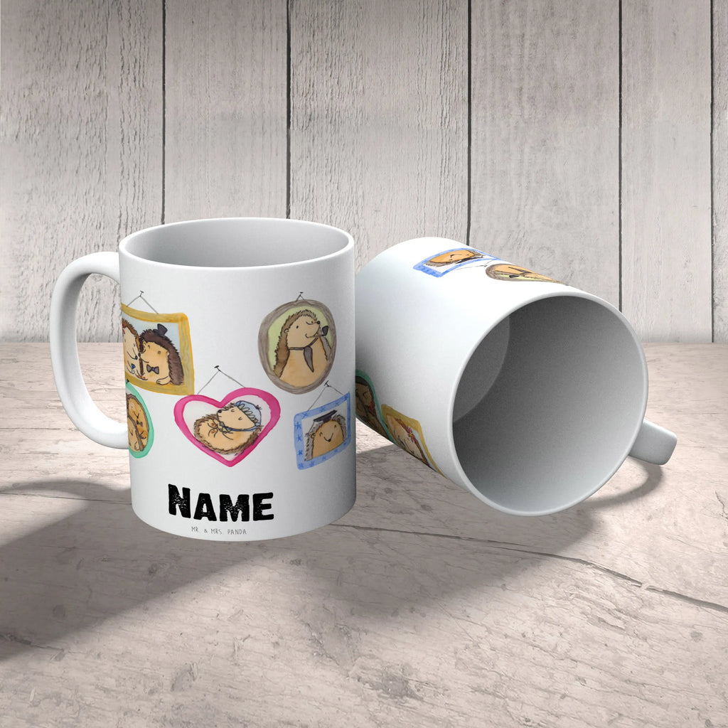 Personalisierte Tasse Igel Familie Namenstasse, Tasse, Drucken, Wunschname, Personalisierte Tasse, Namen, Tasse mit Namen, Personalisiert, Familie, Vatertag, Muttertag, Bruder, Schwester, Mama, Papa, Oma, Opa, Glück, Igel, Liebe, Bilder, Zusammenhalt