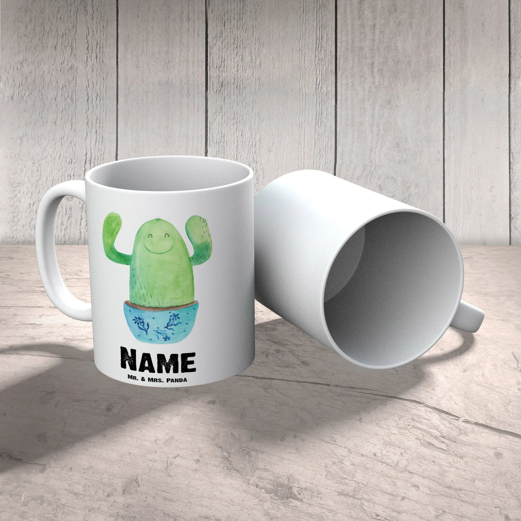 Personalised cup cactus happy cactus, cactuses, plants, cactus plant, small green cactus, mother, office, child protection, motivation, colleague, family, funny, cacti, new start, saying, office life, friend, education