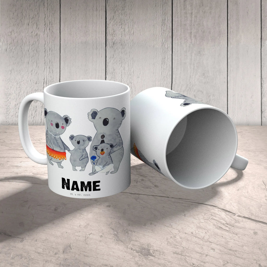 Personalised cup Koala Family Family, Father's Day, Mother's Day, brother, sister, Mom, Dad, siblings, children, family, koalas, dad, mom, family life, Koala