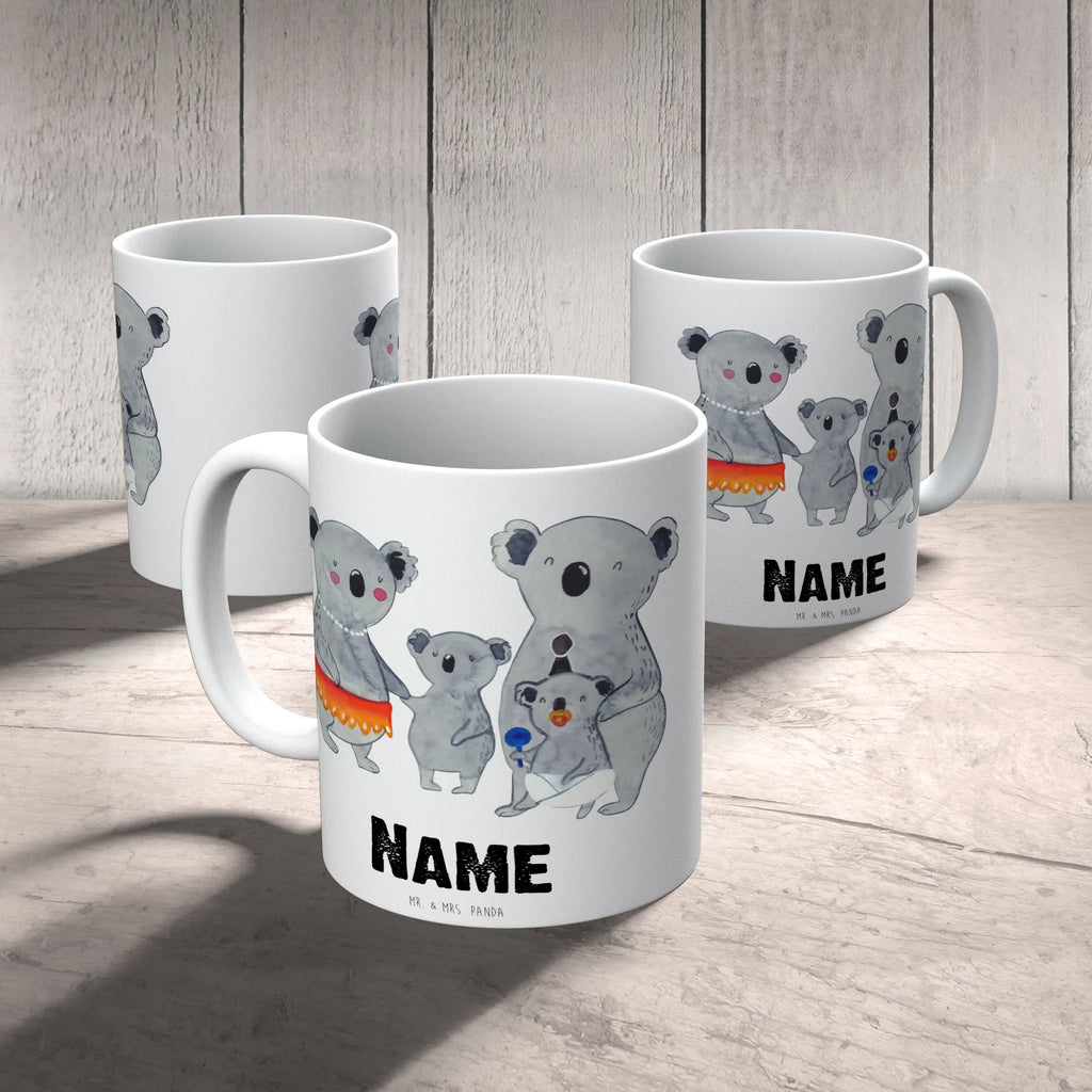 Personalised cup Koala Family Family, Father's Day, Mother's Day, brother, sister, Mom, Dad, siblings, children, family, koalas, dad, mom, family life, Koala
