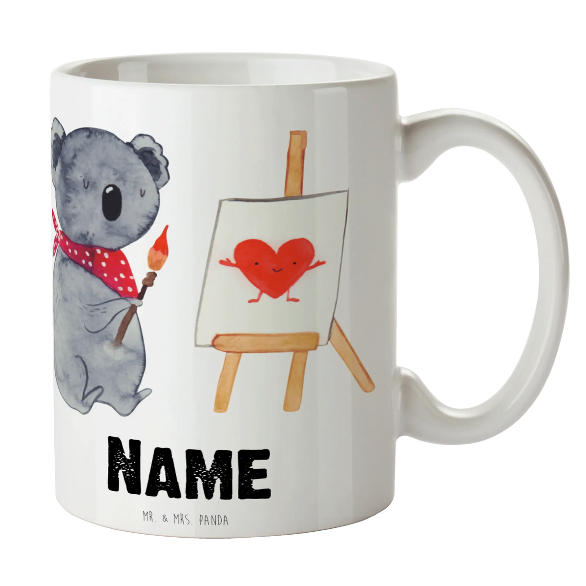 Personalised cup Koala bear Artist Koala, drawing, love, love gift, proof of love, artist, feelings