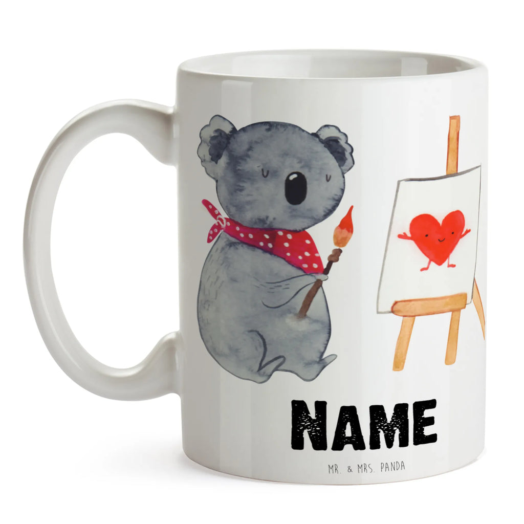 Personalisierte Tasse Koala Künstler Tasse, Namenstasse, Wunschname, Personalisierte Tasse, Drucken, Personalisiert, Tasse mit Namen, Namen, Koala, Koalabär, zeichnen, Liebe, Liebesgeschenk, Liebensbeweis, Künstler, Gefühle