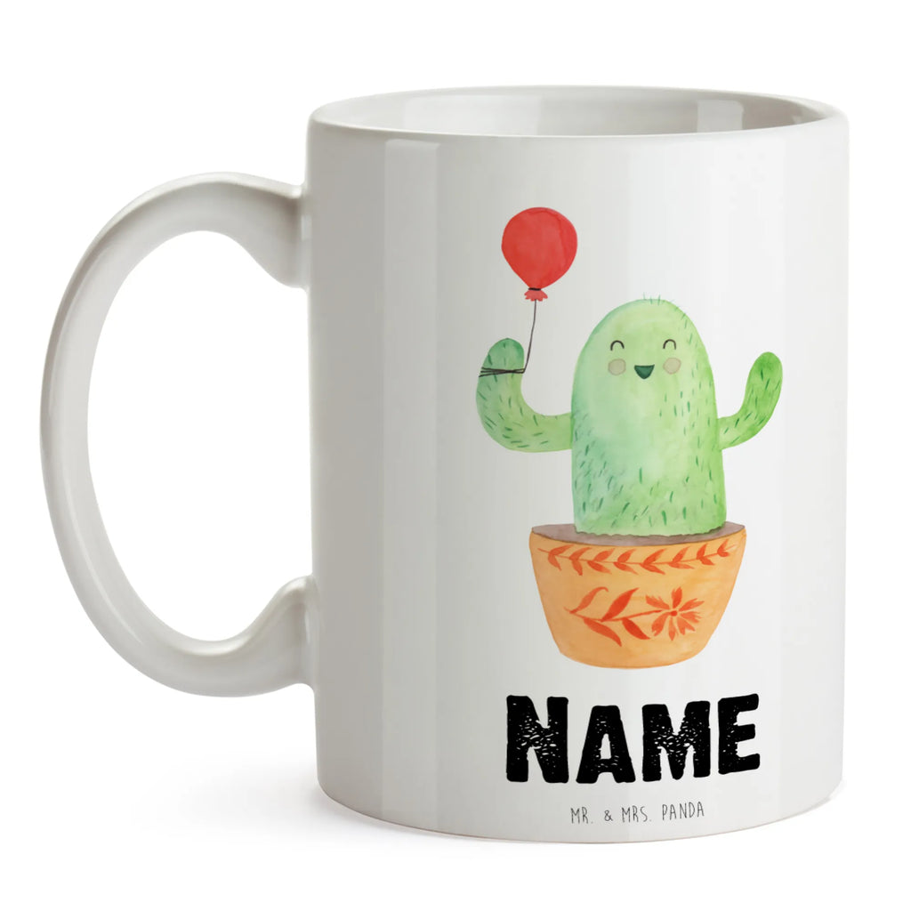 Personalisierte Tasse Kaktus Luftballon Drucken, Personalisierte Tasse, Tasse mit Namen, Tasse, Wunschname, Personalisiert, Namen, Namenstasse, Kaktus, Kakteen, Ausbildung, Prüfung, Freund, Stress, Neustart, Büro, Freude, Büroalltag, Freundin, Luftballon