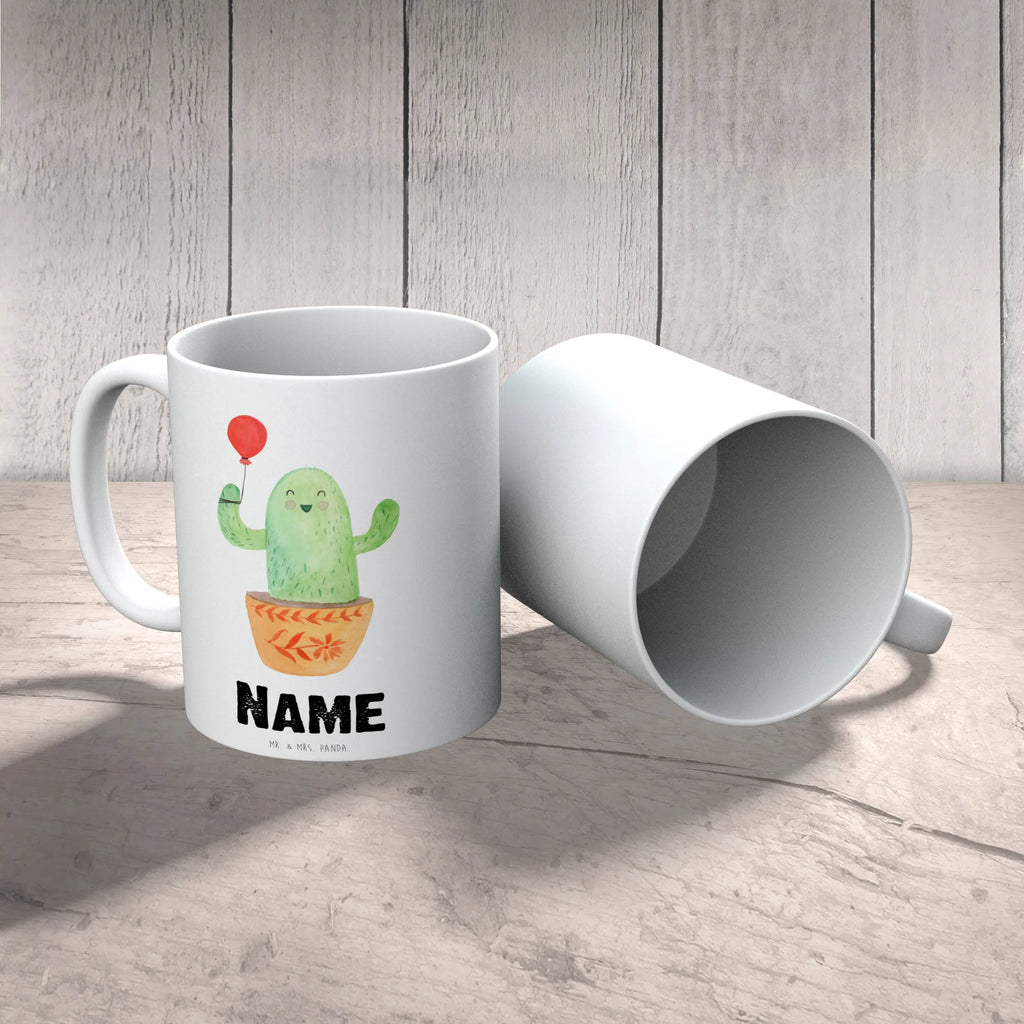 Personalisierte Tasse Kaktus Luftballon Drucken, Personalisierte Tasse, Tasse mit Namen, Tasse, Wunschname, Personalisiert, Namen, Namenstasse, Kaktus, Kakteen, Ausbildung, Prüfung, Freund, Stress, Neustart, Büro, Freude, Büroalltag, Freundin, Luftballon