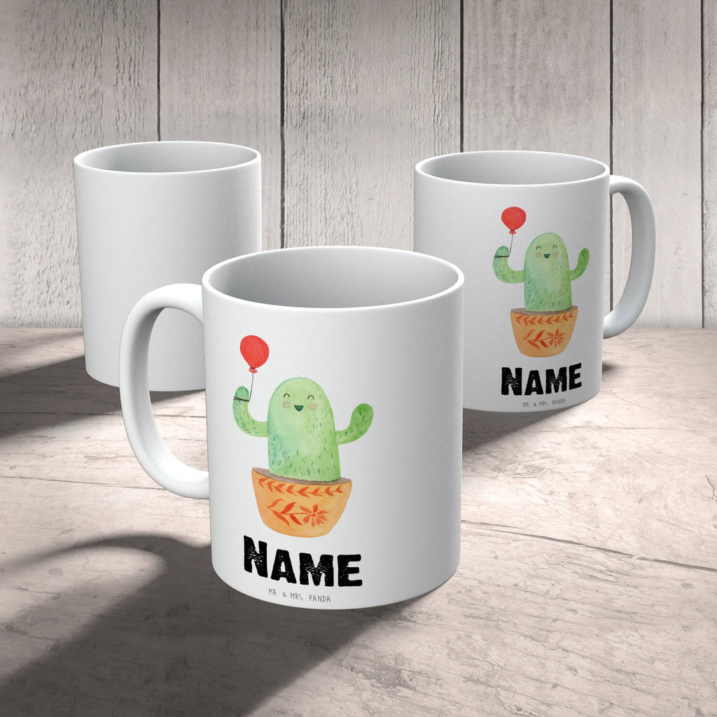 Personalisierte Tasse Kaktus Luftballon Drucken, Personalisierte Tasse, Tasse mit Namen, Tasse, Wunschname, Personalisiert, Namen, Namenstasse, Kaktus, Kakteen, Ausbildung, Prüfung, Freund, Stress, Neustart, Büro, Freude, Büroalltag, Freundin, Luftballon