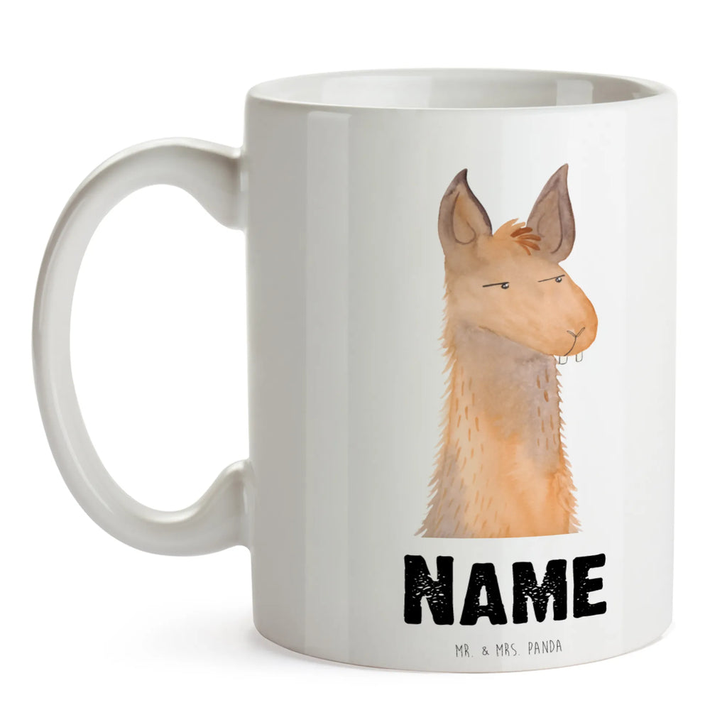 Personalisierte Tasse Lamakopf genervt Tasse, Namenstasse, Personalisiert, Namen, Wunschname, Personalisierte Tasse, Tasse mit Namen, Drucken, Lama, Alpaka, Büro, Chef, Lamas, Partnerin, Beste Freundin, Chefin, Genervt sein, Büroalltag, Freundin, Recht haben, Azubi