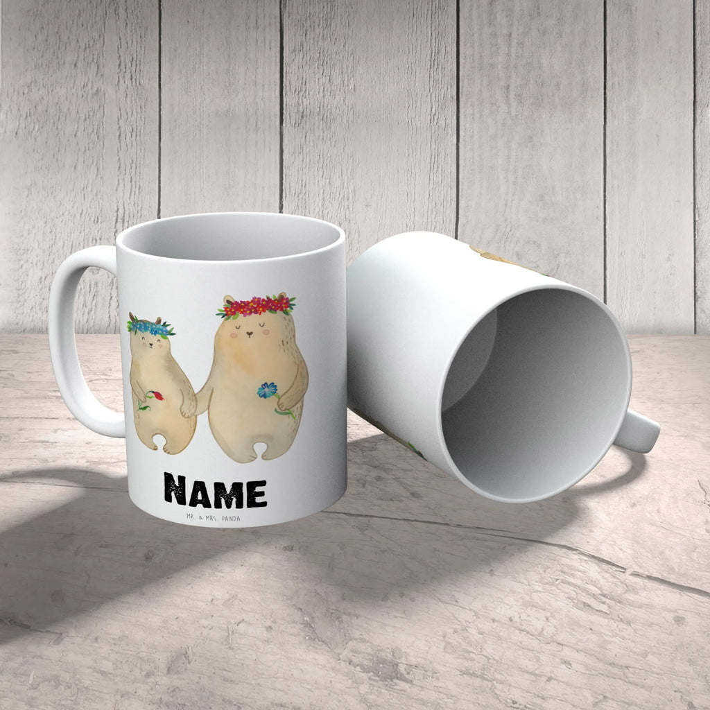 Personalisierte Tasse Bären mit Blumenkranz Personalisierte Tasse, Tasse mit Namen, Namenstasse, Personalisiert, Drucken, Wunschname, Namen, Tasse, Familie, Vatertag, Muttertag, Bruder, Schwester, Mama, Papa, Oma, Opa, Kinder, Vorbild, Mutti, Lieblingsmama, Bär, Bären, Tochter, Geschenk Mama. Muttertag, Mami, Mutter, Family, beste Mutter, Kind, Lieblingsmensch, Töchter, weltbeste Mama