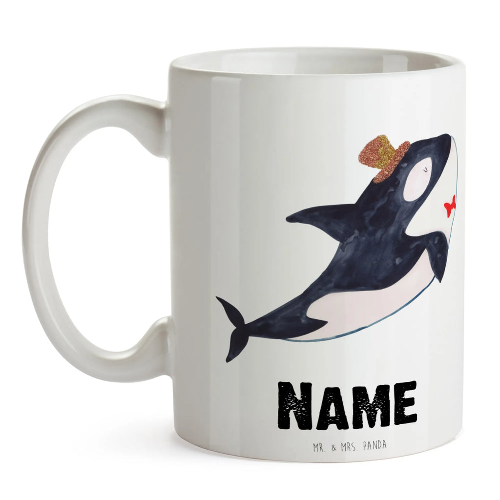Personalised cup orca cylinder Seafood, aquatic animals, ocean, sea, fish, shells, corals, reef, whale, narwhal, sea urchin, lobster, platypus, turtle, manatee, crocodile, orca, shrimp, gifts for seafood lovers, water world, underwater animals, underwater world, vacation, deep sea, seafood fans, gift ideas, seafood decoration, seafood posters, congratulations, celebration, glitter, party, feast, confetti, birthday