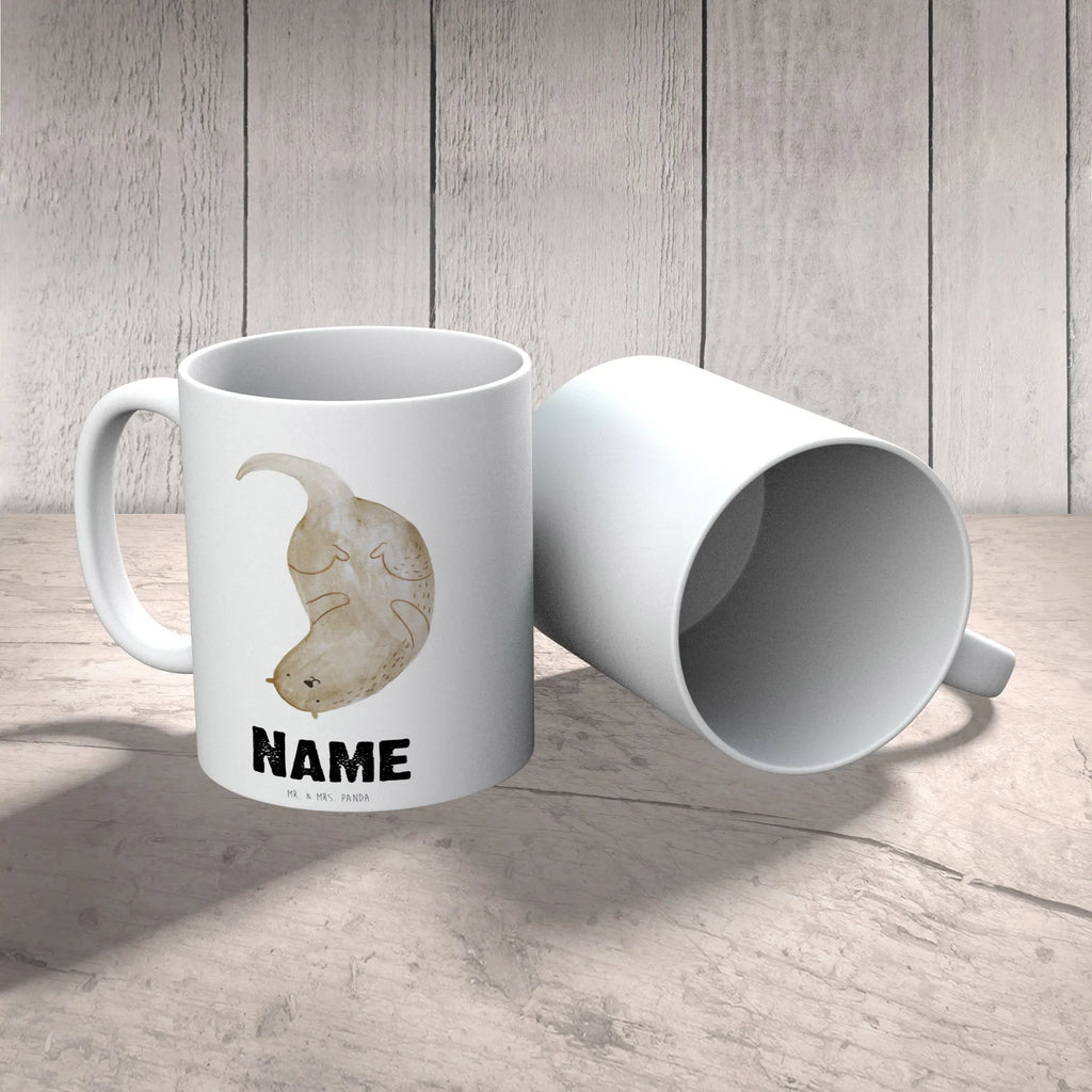 Personalisierte Tasse Otter kopfüber Wunschname, Drucken, Personalisiert, Tasse, Personalisierte Tasse, Namenstasse, Tasse mit Namen, Namen, Otter, Fischotter, Seeotter, Otter Seeotter See Otter