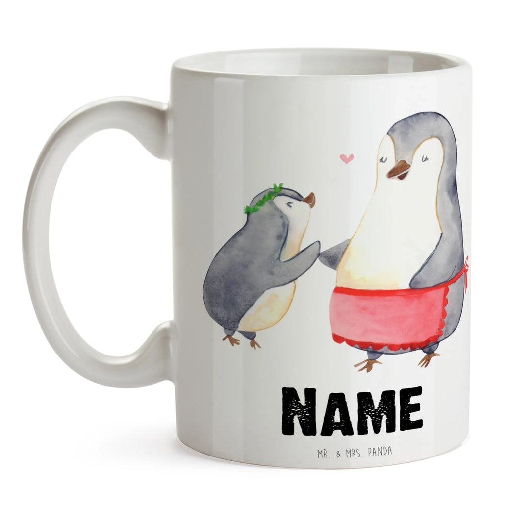 Personalisierte Tasse Pinguin mit Kind Tasse, Personalisierte Tasse, Namenstasse, Tasse mit Namen, Namen, Wunschname, Personalisiert, Drucken, Familie, Vatertag, Muttertag, Bruder, Schwester, Mama, Papa, Oma, Opa, Geburststag, Geschenk, Mutti, Mami, Mutter