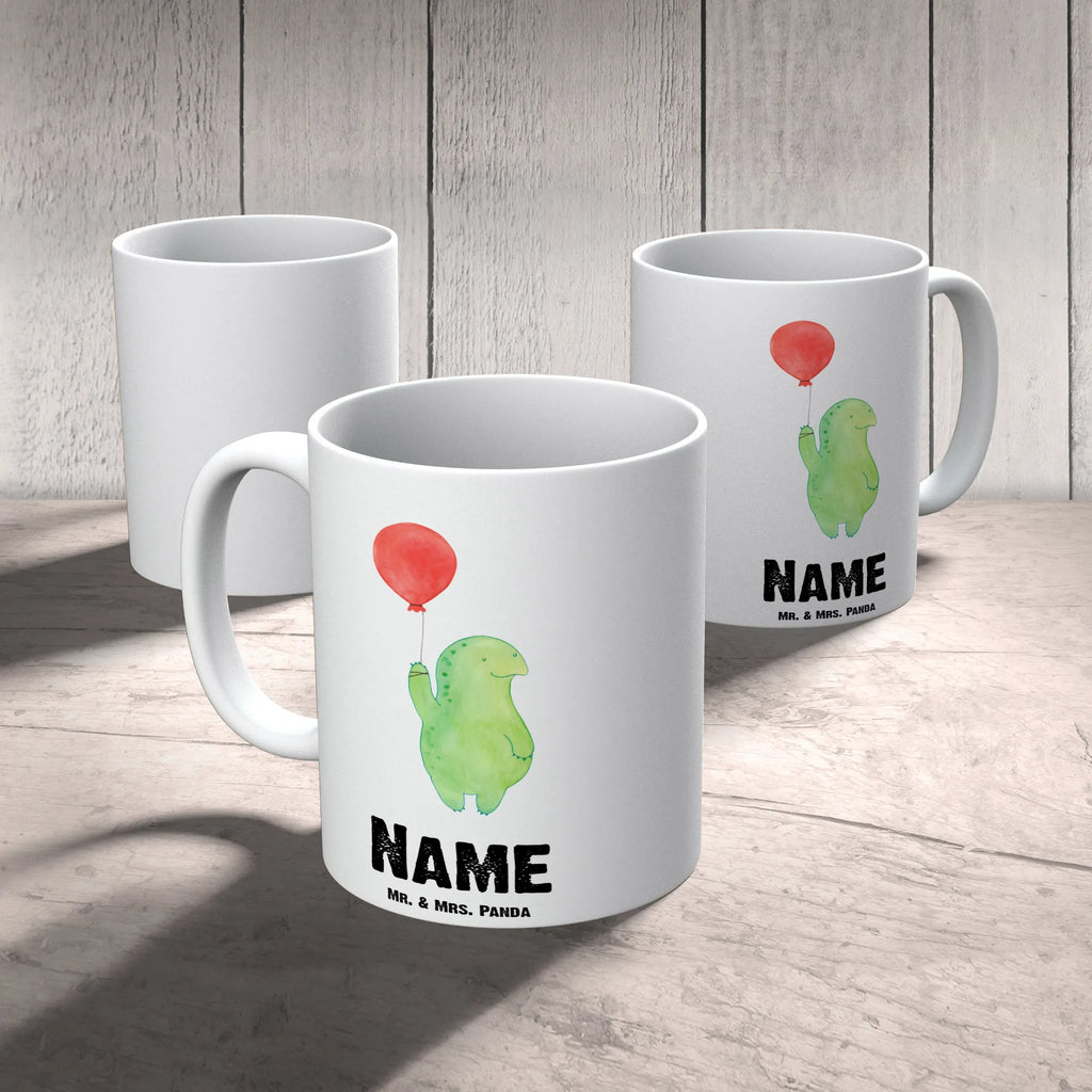 Personalisierte Tasse Schildkröte Luftballon Namenstasse, Personalisiert, Tasse mit Namen, Wunschname, Tasse, Namen, Personalisierte Tasse, Drucken, Schildkröte, Motivation, Schildkröten, Mutausbruch, Motivationsspruch