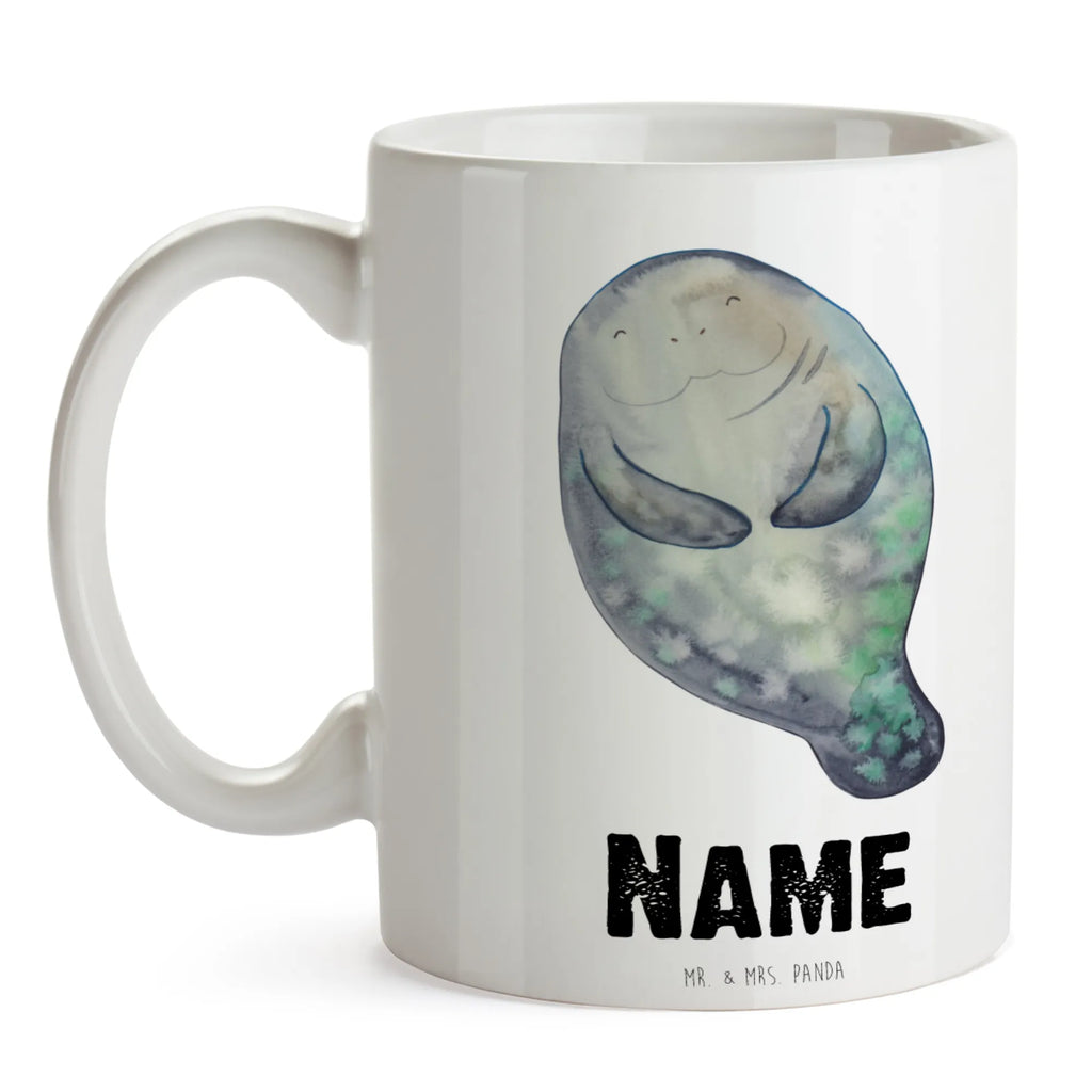 Personalisierte Tasse Seekuh happy Personalisierte Tasse, Tasse, Tasse mit Namen, Personalisiert, Wunschname, Drucken, Namen, Namenstasse, Meer, Urlaub, Meerestiere, Seekühe, Achtsamkeit, Seekuh, Selbstliebe, Neustart, Neuanfang, Liebeskummer, Zufrieden, Respekt, Freundin