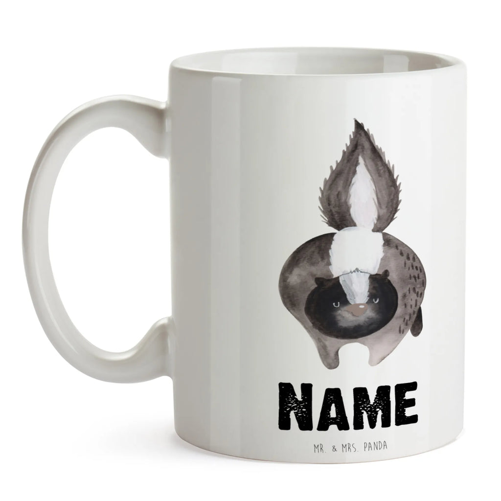 Personalised cup skunk attack Skunk, threatening, skunk, stinky, angry, predator, wild animal, stinker