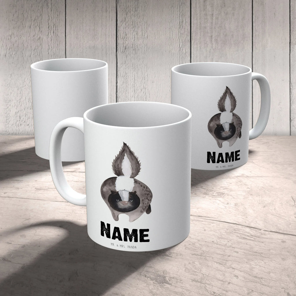 Personalised cup skunk attack Skunk, threatening, skunk, stinky, angry, predator, wild animal, stinker