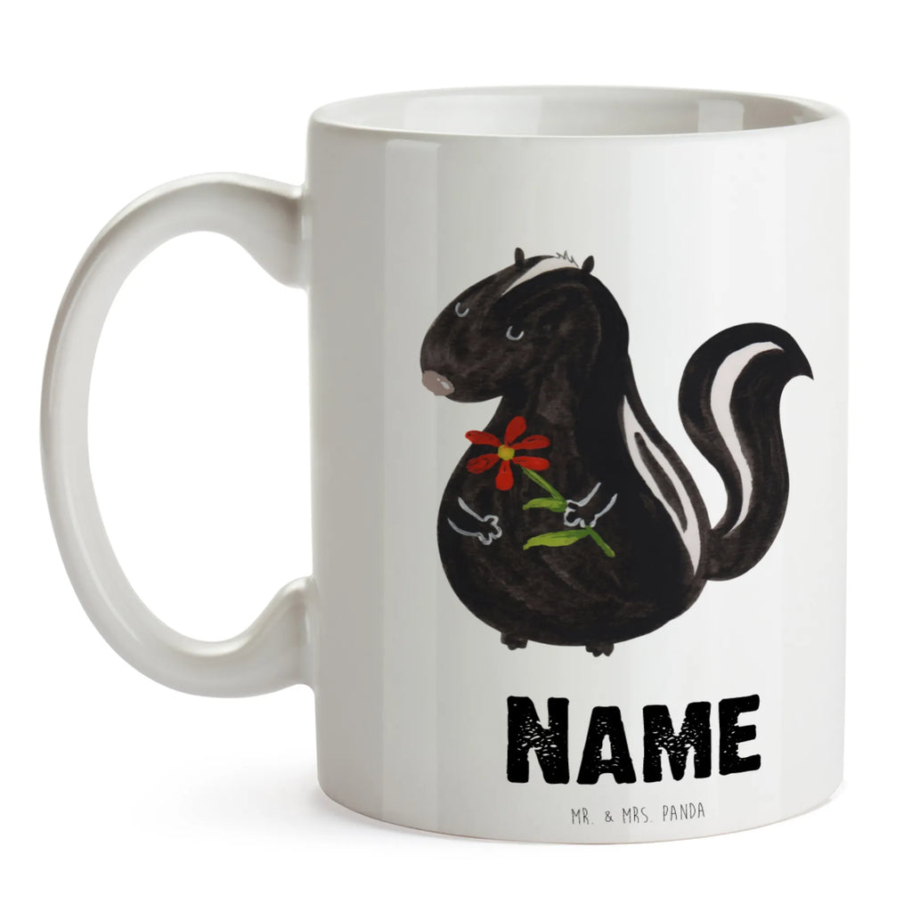 Personalised cup skunk flower Skunk, dreams, stink, skunk, wild animal, predator, stinker, dreamy, daydreamer