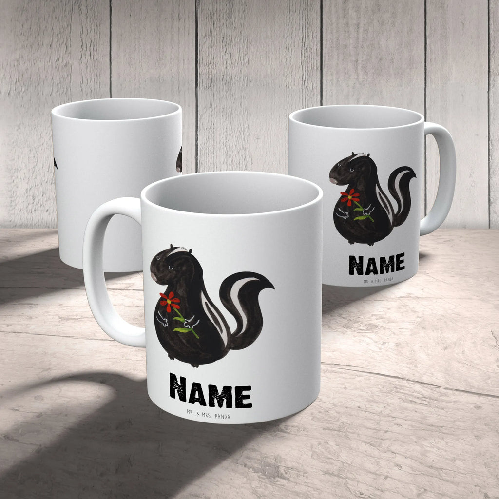 Personalised cup skunk flower Skunk, dreams, stink, skunk, wild animal, predator, stinker, dreamy, daydreamer