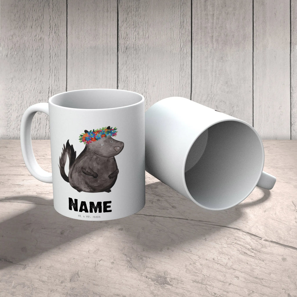 Personalised cup skunk Girl Skunk, Namaste, Stinker, Laugh, Predator, Stinky, Love, Live, Yoga, Wild animal