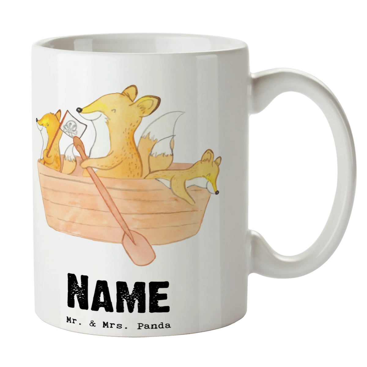 Personalised cup Fox Canoeing Gift, sport, hobby, giving, thank you, award, profit, athlete, canoe rental, paddling tour, Canoeing, canoe school, canoe tour