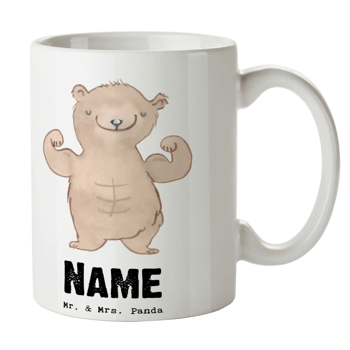 Personalised cup bear body building Gift, sport, hobby, giving, thank you, award, profit, athlete, sports, competitive sports, muscle mass, body shaping, Bodybuilding