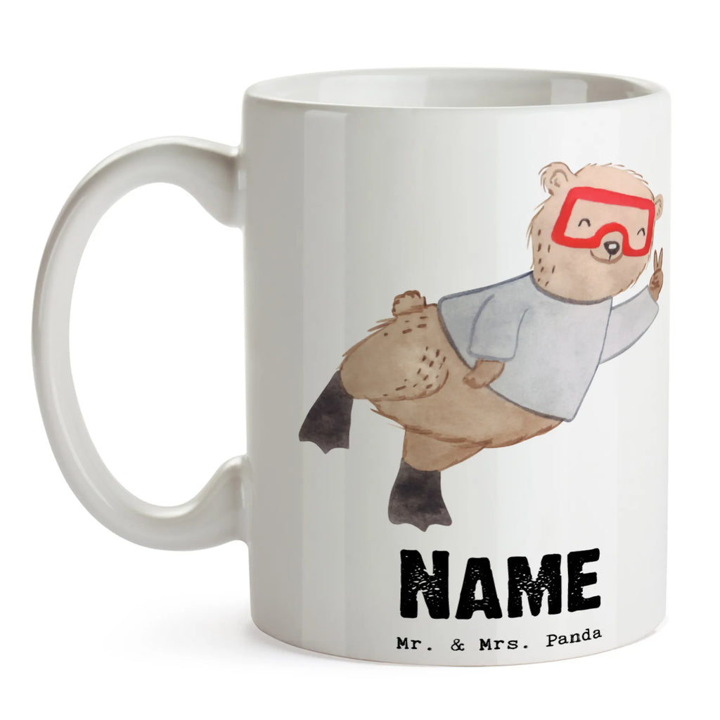 Spersonalizowany kubek niedźwiedź Nurkowanie Prezent, Sport, Dyscyplina sportowa, Hobby, Darować, Dziękuję, Dzięki, Wyróżnienie, Wygrana, Sportowiec