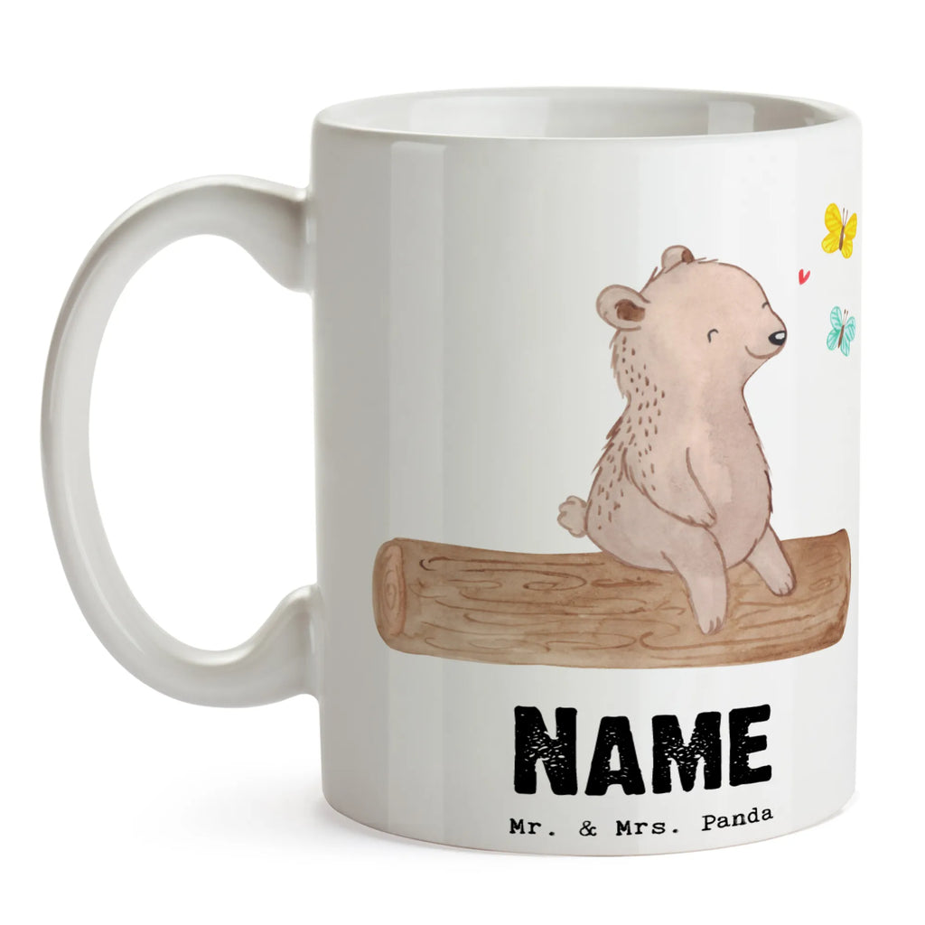 Personalisierte Tasse Bär Naturliebhaber Tasse mit Namen, Personalisiert, Wunschname, Drucken, Namen, Personalisierte Tasse, Namenstasse, Tasse, Geschenk, Sport, Sportart, Hobby, Schenken, Danke, Dankeschön, Auszeichnung, Gewinn, Sportler, Outdoor, Nature Lover, Naturliebhaber, Wandern