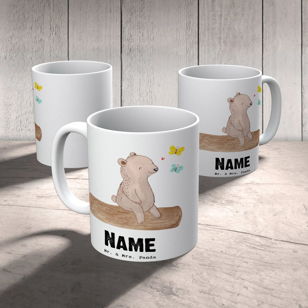 Personalisierte Tasse Bär Naturliebhaber Tasse mit Namen, Personalisiert, Wunschname, Drucken, Namen, Personalisierte Tasse, Namenstasse, Tasse, Geschenk, Sport, Sportart, Hobby, Schenken, Danke, Dankeschön, Auszeichnung, Gewinn, Sportler, Outdoor, Nature Lover, Naturliebhaber, Wandern