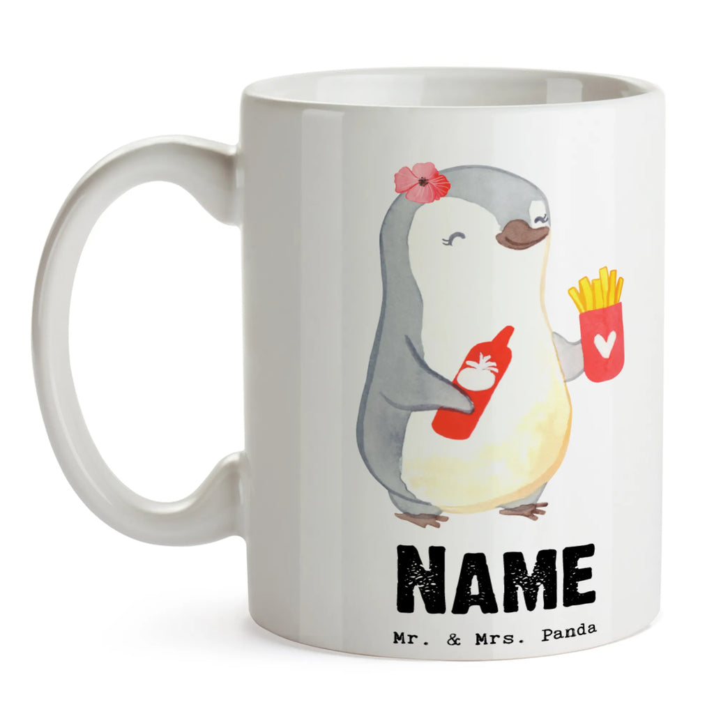 Personalisierte Tasse Imbissbesitzerin mit Herz Namenstasse, Tasse, Drucken, Personalisiert, Tasse mit Namen, Wunschname, Personalisierte Tasse, Namen, Geschenk, Schenken, Jubiläum, Danke, Dankeschön, Beruf, Ausbildung, Abschied, Rente, Kollege, Kollegin, Arbeitskollege, Mitarbeiter, Firma, Imbissbesitzerin, Pommesliebe, Pommesverkäuferin, Imibissverkäuferin