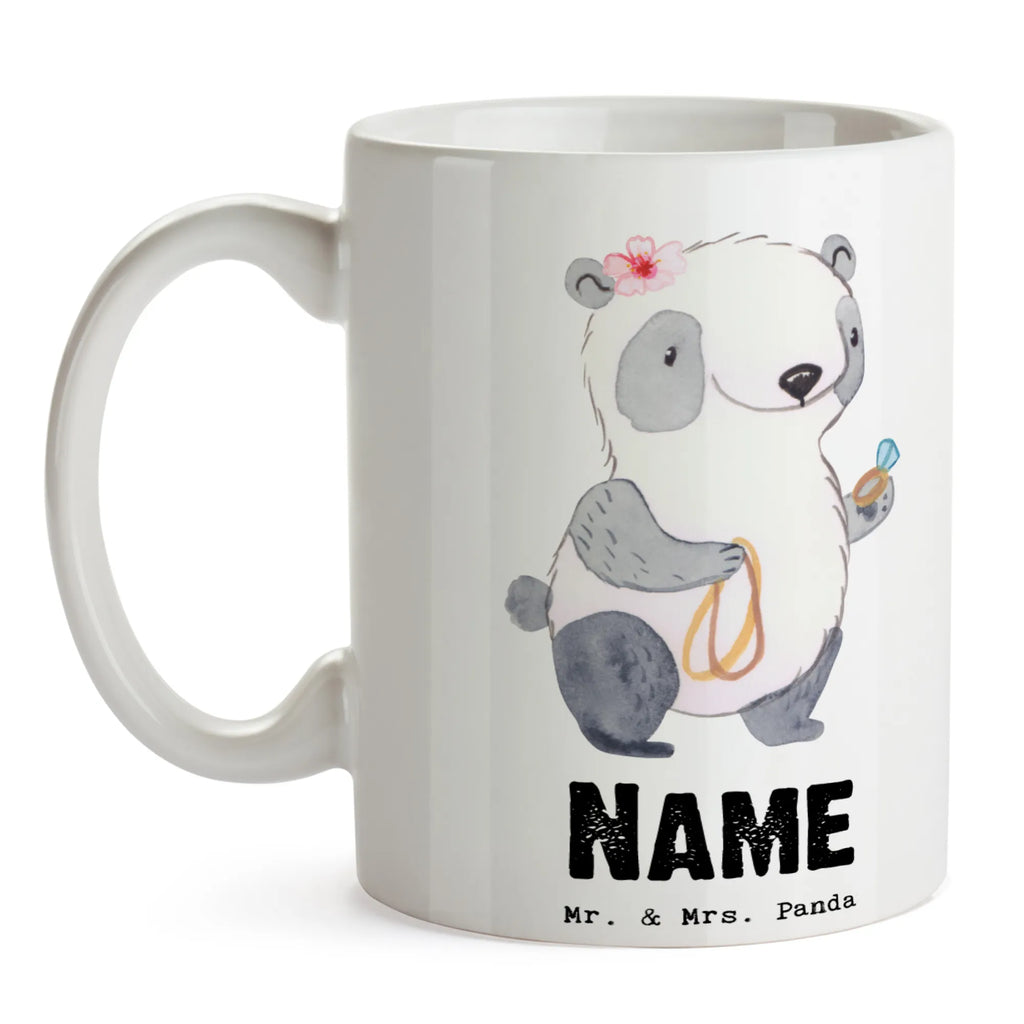 Personalisierte Tasse Juwelierin mit Herz Namenstasse, Drucken, Personalisiert, Personalisierte Tasse, Tasse, Tasse mit Namen, Wunschname, Namen, Beruf, Ausbildung, Jubiläum, Abschied, Rente, Kollege, Kollegin, Geschenk, Schenken, Arbeitskollege, Mitarbeiter, Firma, Danke, Dankeschön, Eröffnung, Juwelierin, Schmuckwarenhändlerin, Goldschmiedin, Schmuckgeschäft