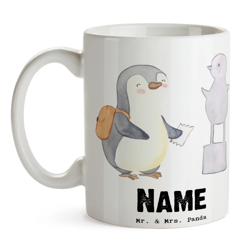 Personalised cup penguin to visit a museum Gift, sport, hobby, giving, thank you, award, profit, athlete, museums, Visit museum