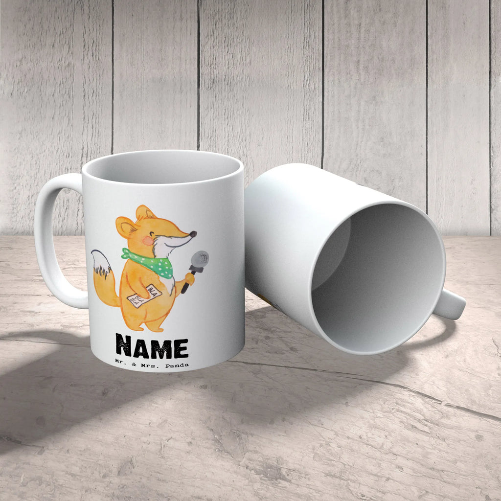 Personalisierte Tasse Moderatorin mit Herz Tasse, Personalisiert, Drucken, Tasse mit Namen, Wunschname, Namenstasse, Namen, Personalisierte Tasse, Beruf, Ausbildung, Jubiläum, Abschied, Rente, Kollege, Kollegin, Geschenk, Schenken, Arbeitskollege, Mitarbeiter, Firma, Danke, Dankeschön