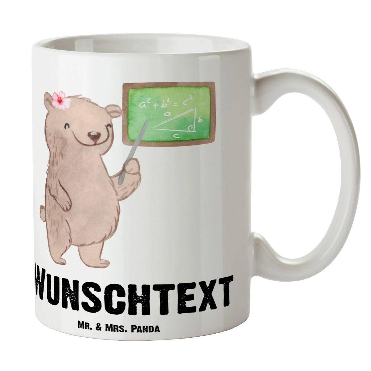 Personalised cup Math tutor heart