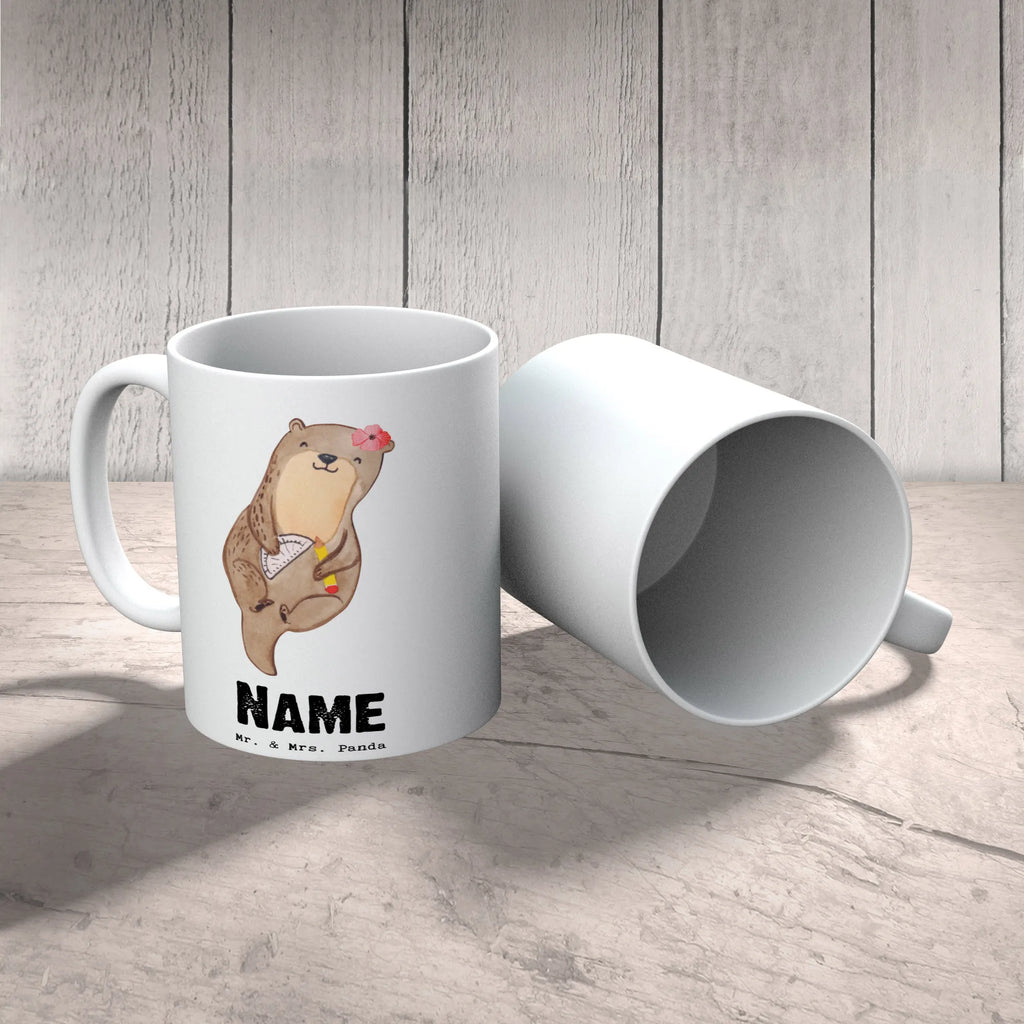 Personalisierte Tasse Bauzeichnerin mit Herz Tasse mit Namen, Namen, Tasse, Personalisiert, Wunschname, Personalisierte Tasse, Drucken, Namenstasse, Beruf, Ausbildung, Jubiläum, Abschied, Rente, Kollege, Kollegin, Geschenk, Schenken, Arbeitskollege, Mitarbeiter, Firma, Danke, Dankeschön