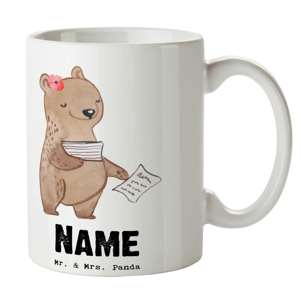 Personalisierte Tasse Bürokauffrau mit Herz Namenstasse, Wunschname, Personalisiert, Tasse mit Namen, Tasse, Namen, Personalisierte Tasse, Drucken, Beruf, Ausbildung, Jubiläum, Abschied, Rente, Kollege, Kollegin, Geschenk, Schenken, Arbeitskollege, Mitarbeiter, Firma, Danke, Dankeschön, Kauffrau für Büromanagement, Bürokauffrau